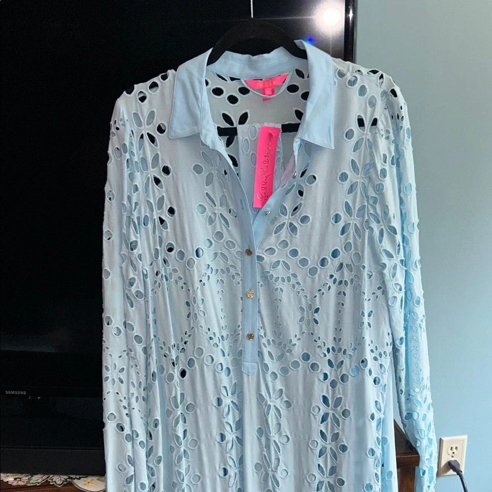 Lilly Pulitzer NWT
Hydra Blue Soirée Eyelet LS Dress Size 12 - Picture 5 of 8